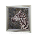 CANOSA Shell hand engarving 3D paard hoofd muur foto met houten frame